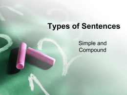 simplecompound sentences ppt