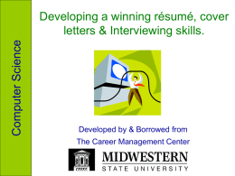 How to develop your Resume