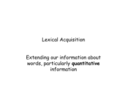 LexicalAcquisition