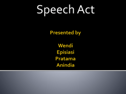 pragmatics speech act
