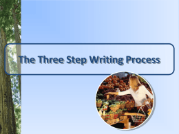 The Three Step Writing Process