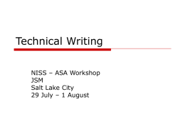 Technical Writing Tutorial