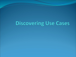 Discovering Use Cases