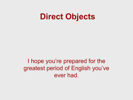 Direct Objects - inetTeacher.com