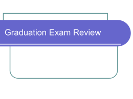 Graduation Exam Review