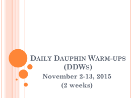 Daily Dauphin Warm