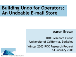 Building Undo for Operators: An Undoable E