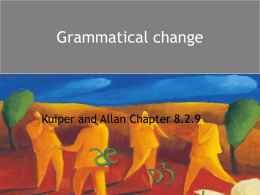 Grammatical change Chapter 8 PowerPoint