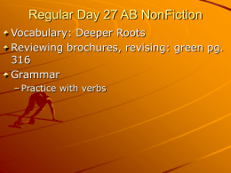 Regular Day 27 NonFiction