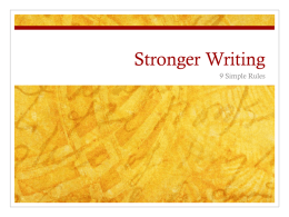 Stronger Writing