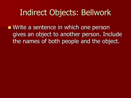 indirect object