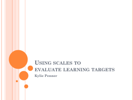 Using scales to evaluate learning targets