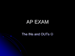 Exam Format: AP U.S. Government and Politics The AP U.S.