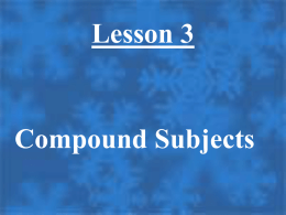 Compound Subjects