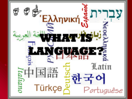 WHAT IS LANGUAGE - UNIDAD1