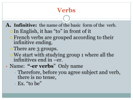 Verbs - TeacherWeb
