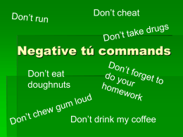 Negative tú commands