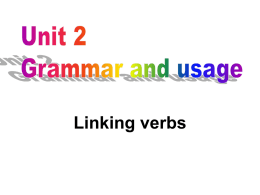 linking- verbs