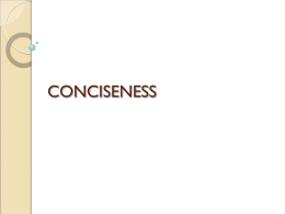 conciseness