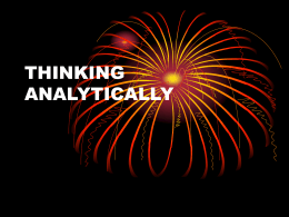 thinking analytically