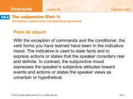 6A.2 The subjunctive part 1