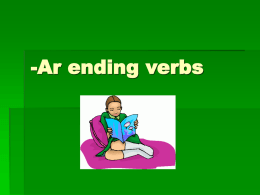-Ar ending verbs