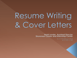 resumecoverletterwriting - Augsburg`s Career and Internship