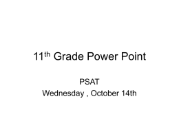 11th Grade Power Point