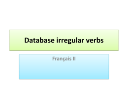 Database irregular verbs
