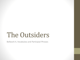 The Outsiders - Moore Public Schools