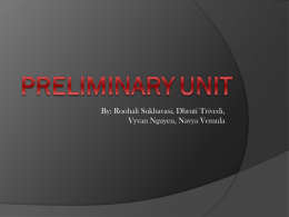 Preliminary Unit
