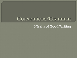 Conventions/Grammar