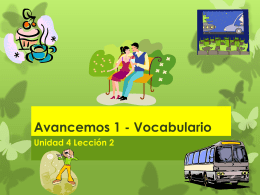 Avancemos 1 - Vocabulario