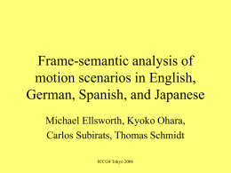 Frame-semantic analysis of motion scenarios in English
