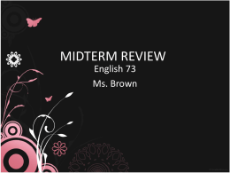 MIDTERM REVIEW - Ms. Brown Los Angeles Harbor College