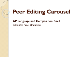 Peer Editing Carousel