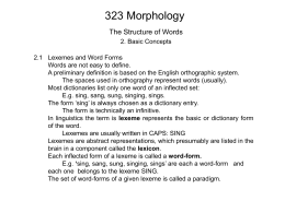 323 Morphology 2