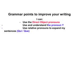 Grammar points to improve your writing I can