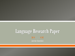 Language Research Paperx