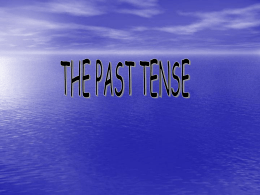 How do we form the past tense