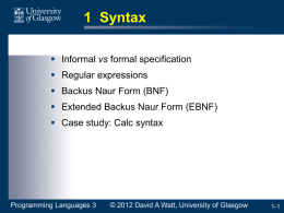 01.Syntaxx - University of Glasgow