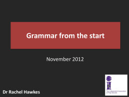 Grammar from the start