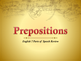 Prepositions - Nutley Schools