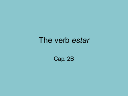 The verb estar - SkyView Academy