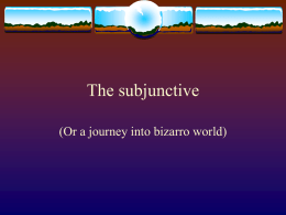 The subjunctive - McEachern High School