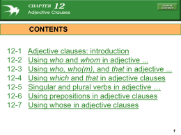 noun + adjective clause