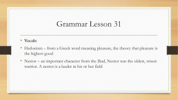 Grammar Lessons 31-34