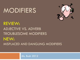 modifier - Ms. Munson