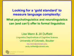 Looking for a *gold standard* to measure language complexity