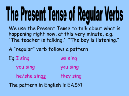 “RE” VERBS - S5/S6 French